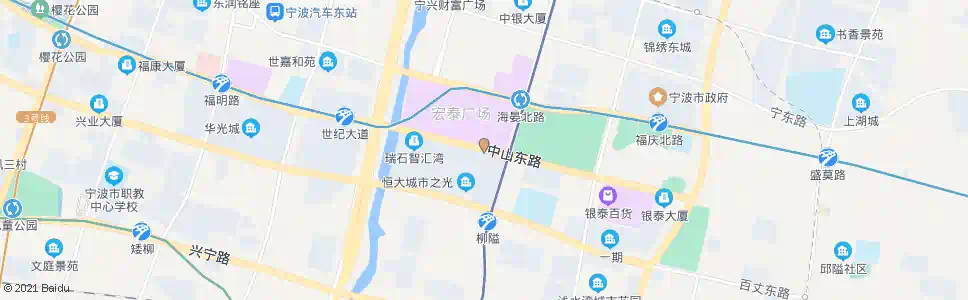 宁波中山东路海晏路口_公交站地图_宁波公交_妙搜公交查询2025
