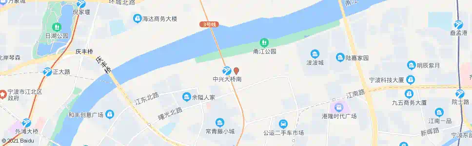 宁波江南村(江东北路)_公交站地图_宁波公交_妙搜公交查询2025