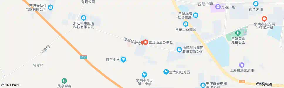 宁波兰江街道办事处_公交站地图_宁波公交_妙搜公交查询2025