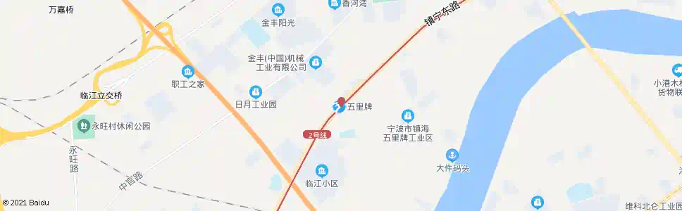 宁波五里_公交站地图_宁波公交_妙搜公交查询2025