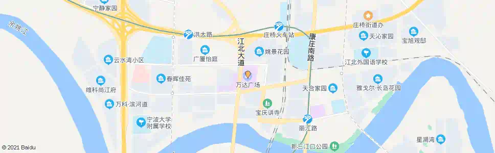 宁波谢家(江北万达)_公交站地图_宁波公交_妙搜公交查询2025