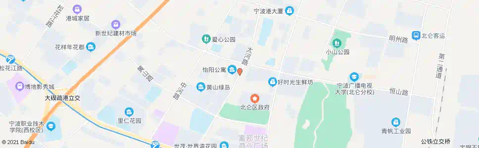 宁波北仑电视台_公交站地图_宁波公交_妙搜公交查询2025