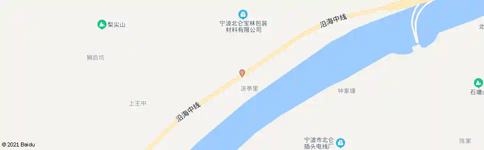 宁波凉亭垮_公交站地图_宁波公交_妙搜公交查询2025