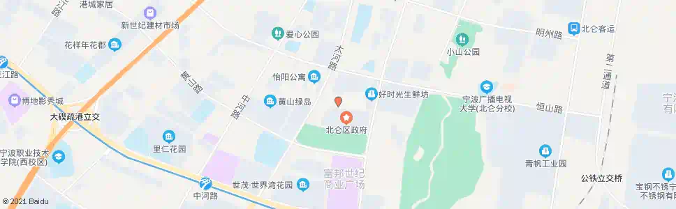 宁波北仑行政服务中心_公交站地图_宁波公交_妙搜公交查询2025