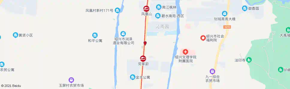 绍兴劳家葑路口(公交三公司)_公交站地图_绍兴公交_妙搜公交查询2025