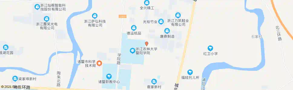 绍兴暨阳学院东二区_公交站地图_绍兴公交_妙搜公交查询2025