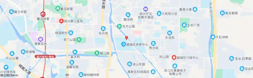 绍兴体育中心北大门_公交站地图_绍兴公交_妙搜公交查询2025