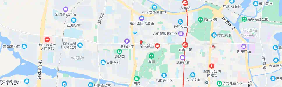 绍兴府山西路府山桥_公交站地图_绍兴公交_妙搜公交查询2025