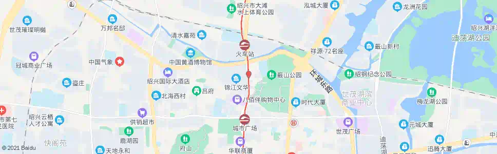 绍兴城北桥_公交站地图_绍兴公交_妙搜公交查询2025