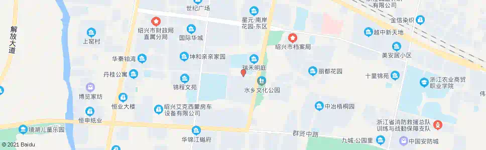 绍兴袍江中学(越东小区)_公交站地图_绍兴公交_妙搜公交查询2025