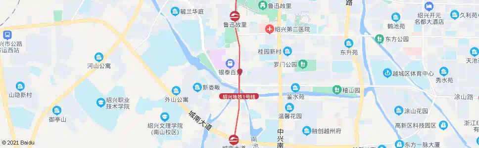 绍兴金时代广场_公交站地图_绍兴公交_妙搜公交查询2025