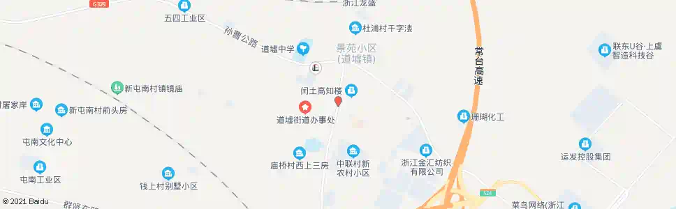 绍兴道墟镇(合作银行)_公交站地图_绍兴公交_妙搜公交查询2025