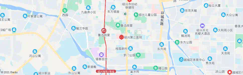 绍兴第二医院_公交站地图_绍兴公交_妙搜公交查询2025