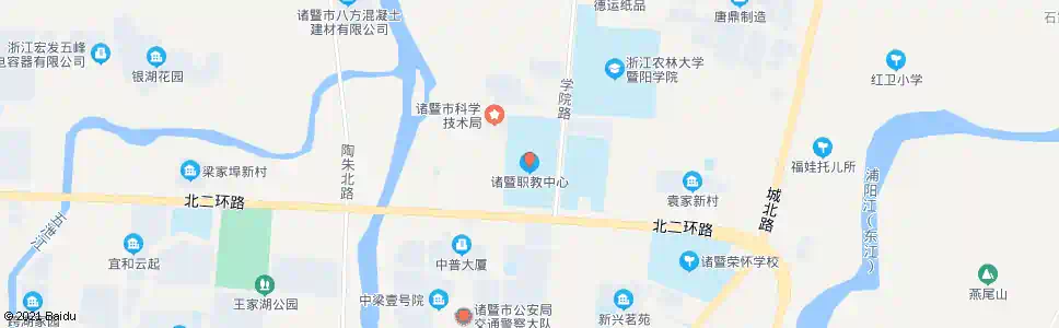 绍兴诸暨职教中心_公交站地图_绍兴公交_妙搜公交查询2025