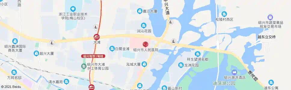 绍兴红十字医院_公交站地图_绍兴公交_妙搜公交查询2025