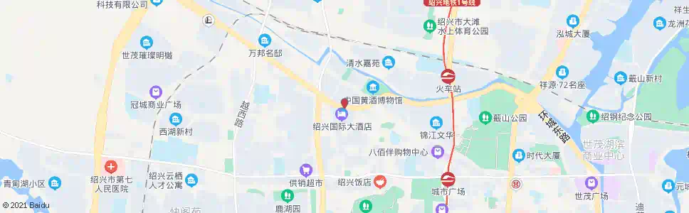 绍兴(北海畈)国际摩尔城_公交站地图_绍兴公交_妙搜公交查询2025