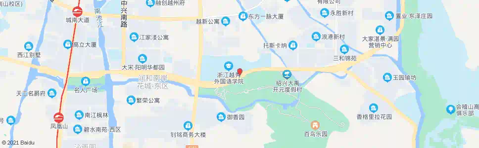 绍兴越秀外国语学院南大门(大禹陵)_公交站地图_绍兴公交_妙搜公交查询2025