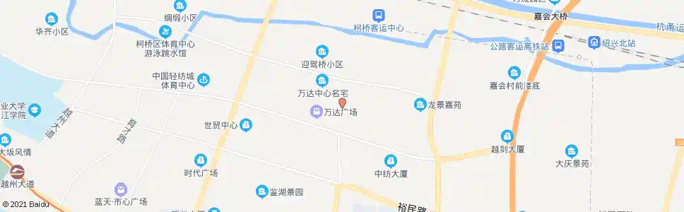 绍兴万达广场(东)_公交站地图_绍兴公交_妙搜公交查询2025