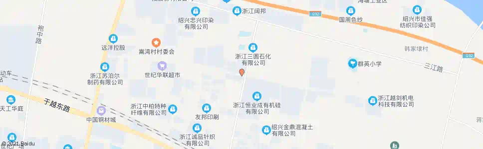 绍兴恒业成有机硅_公交站地图_绍兴公交_妙搜公交查询2025