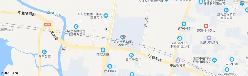 绍兴尾气检测中心_公交站地图_绍兴公交_妙搜公交查询2025