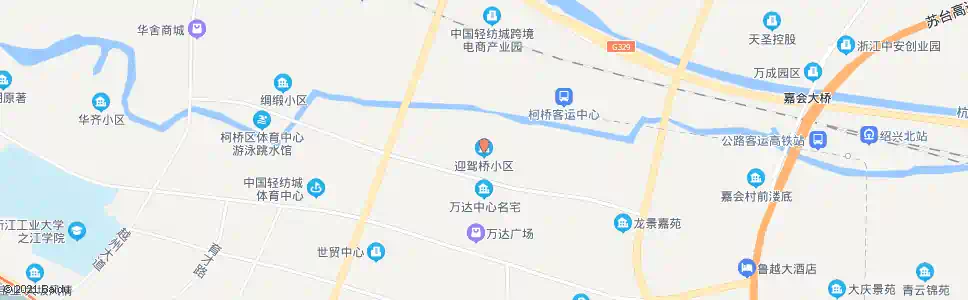 绍兴迎驾桥小区(北)_公交站地图_绍兴公交_妙搜公交查询2025