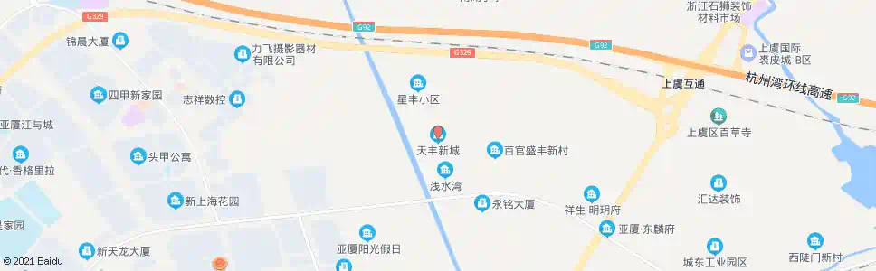 绍兴天丰新城_公交站地图_绍兴公交_妙搜公交查询2025