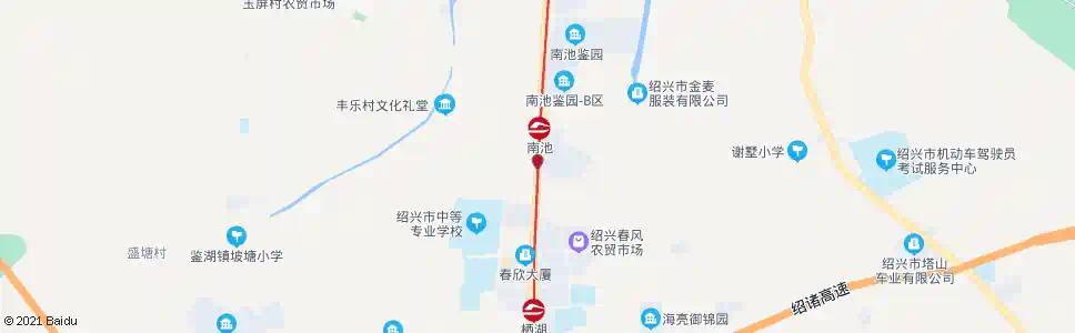 绍兴丰乐村口(合成景园熙园)_公交站地图_绍兴公交_妙搜公交查询2025