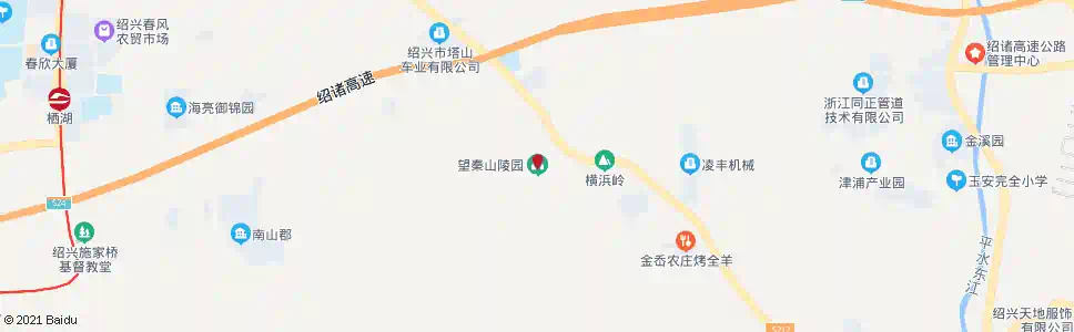绍兴望秦山陵园_公交站地图_绍兴公交_妙搜公交查询2025