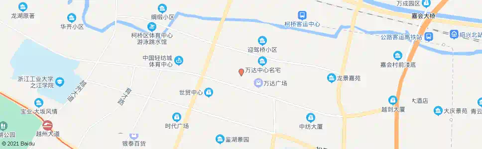 绍兴万达广场(西)_公交站地图_绍兴公交_妙搜公交查询2025