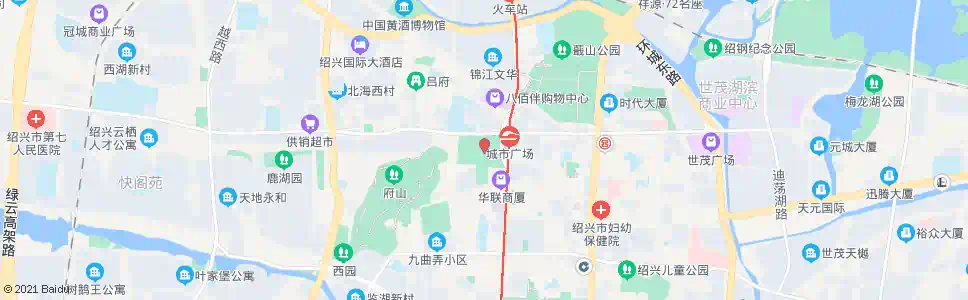 绍兴城市广场_公交站地图_绍兴公交_妙搜公交查询2025