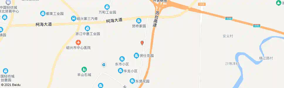 绍兴贤仕花园_公交站地图_绍兴公交_妙搜公交查询2025