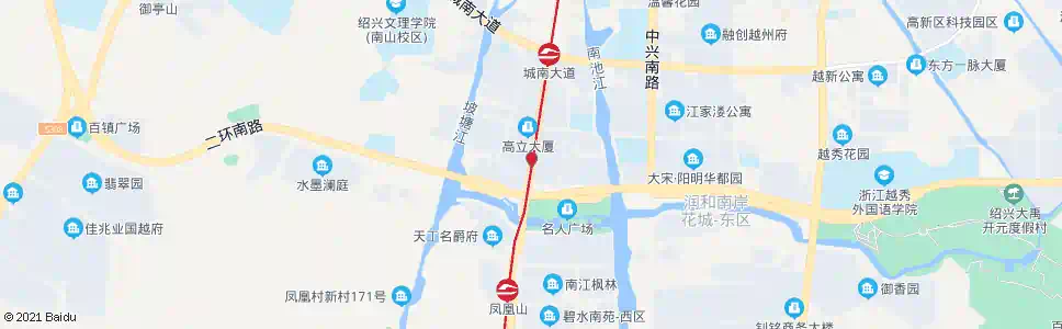绍兴华通花园_公交站地图_绍兴公交_妙搜公交查询2025