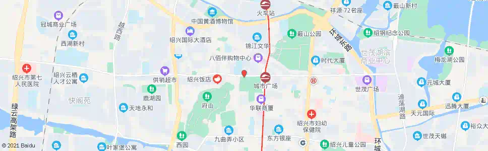 绍兴绍兴大剧院_公交站地图_绍兴公交_妙搜公交查询2025