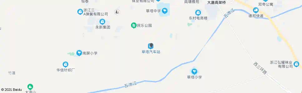 绍兴草塔停车场_公交站地图_绍兴公交_妙搜公交查询2025