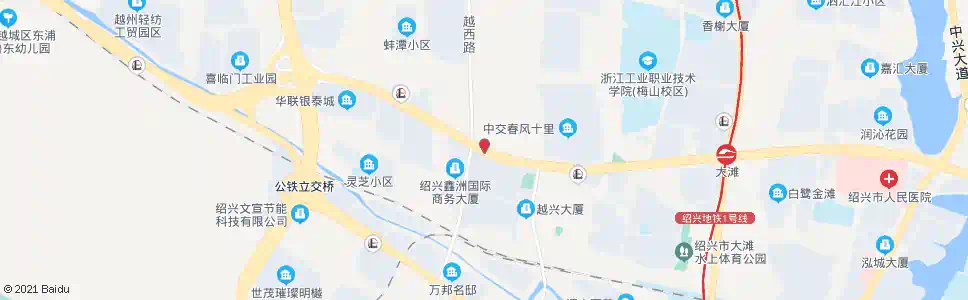 绍兴正大装饰商城(市交通工程公司)_公交站地图_绍兴公交_妙搜公交查询2025