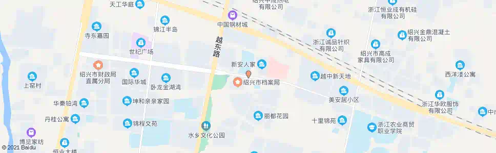 绍兴市档案局(柯灵小学)_公交站地图_绍兴公交_妙搜公交查询2025