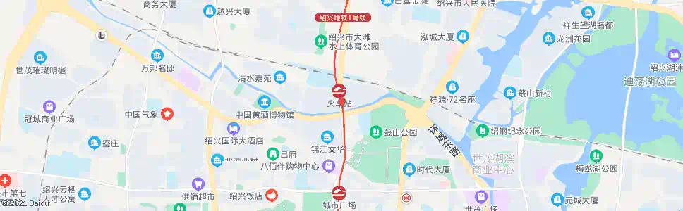 绍兴水木清华_公交站地图_绍兴公交_妙搜公交查询2025