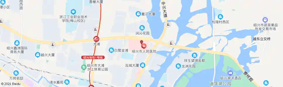 绍兴浙一分院住院楼_公交站地图_绍兴公交_妙搜公交查询2025