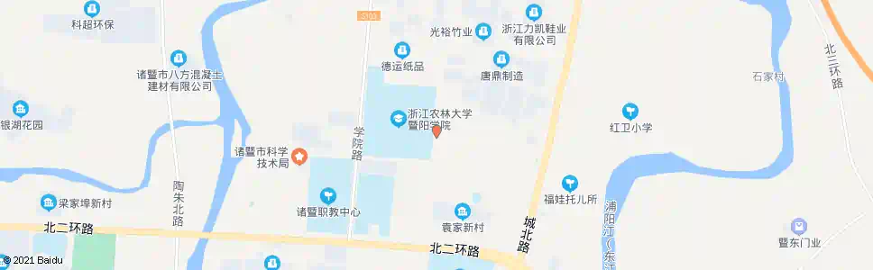 绍兴暨阳学院东一区_公交站地图_绍兴公交_妙搜公交查询2025