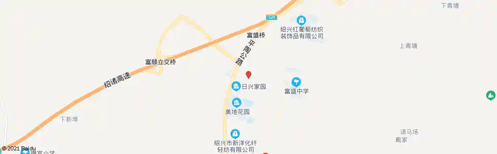 绍兴富盛村口_公交站地图_绍兴公交_妙搜公交查询2025
