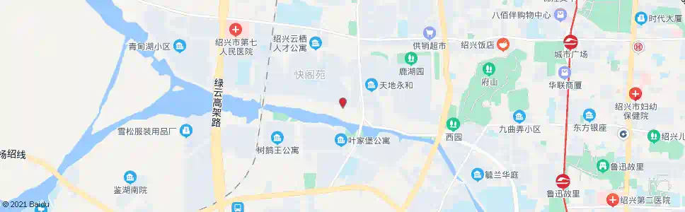 绍兴快阁苑市场_公交站地图_绍兴公交_妙搜公交查询2025
