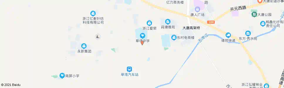 绍兴草塔中学_公交站地图_绍兴公交_妙搜公交查询2025