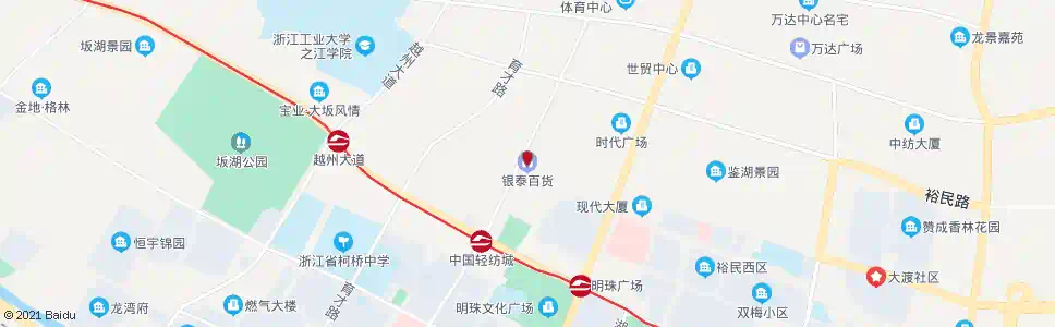 绍兴柯桥银泰百货_公交站地图_绍兴公交_妙搜公交查询2025