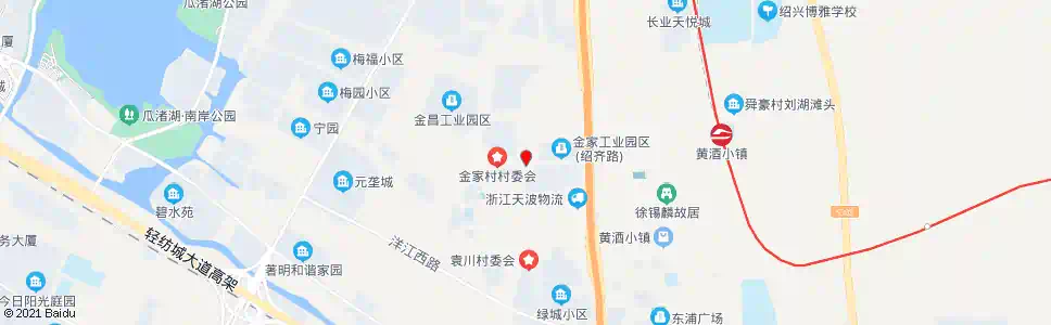 绍兴金家村_公交站地图_绍兴公交_妙搜公交查询2025