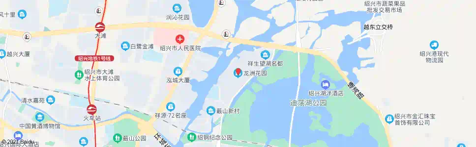 绍兴龙洲花园_公交站地图_绍兴公交_妙搜公交查询2025