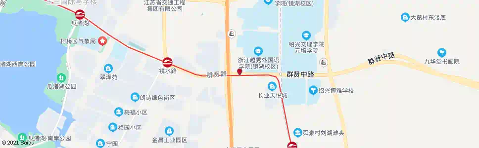绍兴越秀镜湖校区_公交站地图_绍兴公交_妙搜公交查询2025