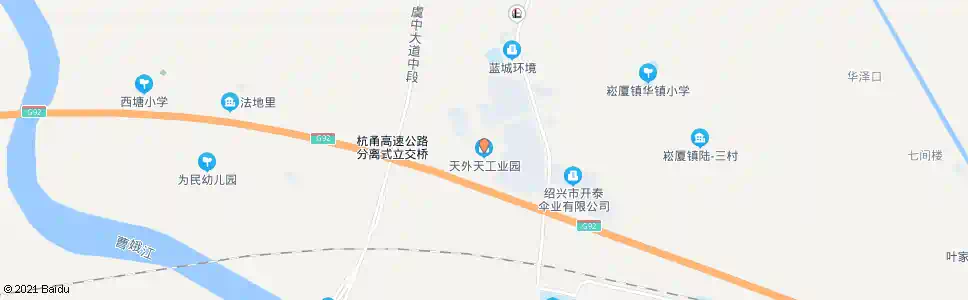 绍兴天外天工业园_公交站地图_绍兴公交_妙搜公交查询2025