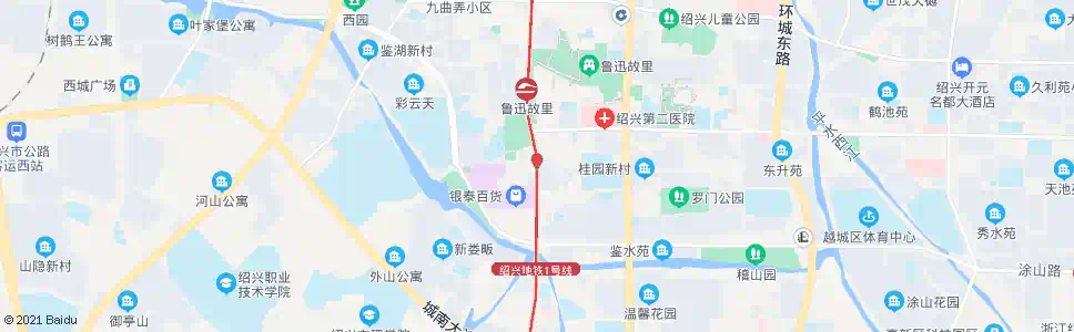绍兴越城区府(第二医院)_公交站地图_绍兴公交_妙搜公交查询2025