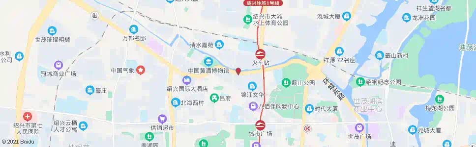 绍兴小城北桥_公交站地图_绍兴公交_妙搜公交查询2025