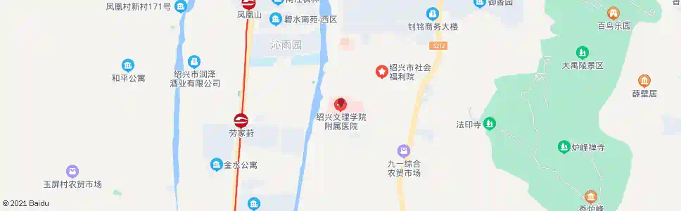 绍兴文理学院附属医院(交通事故处理中心)_公交站地图_绍兴公交_妙搜公交查询2025